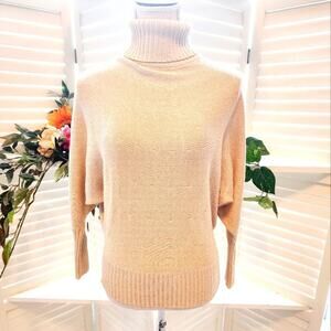 ALICE & OLIVIA GOLD WITH SPARKLE TURTLENECK SWEATER